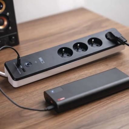 Slimme verlengkabel met schakelaar GoSmart 4Z + 1x USB-A + 1x USB-C 2 m Wi-Fi Tuya