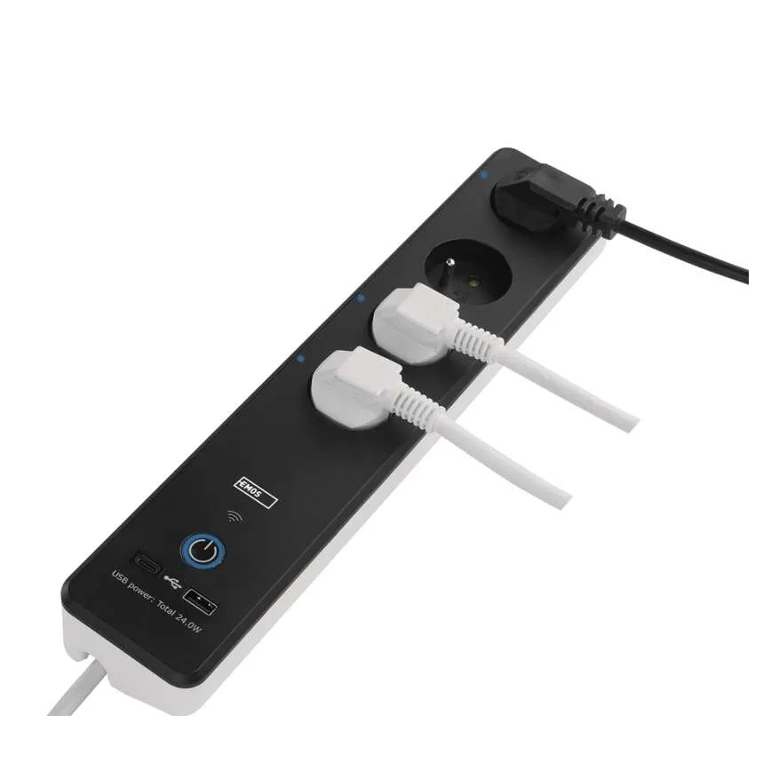 Slimme verlengkabel met schakelaar GoSmart 4Z + 1x USB-A + 1x USB-C 2 m Wi-Fi Tuya