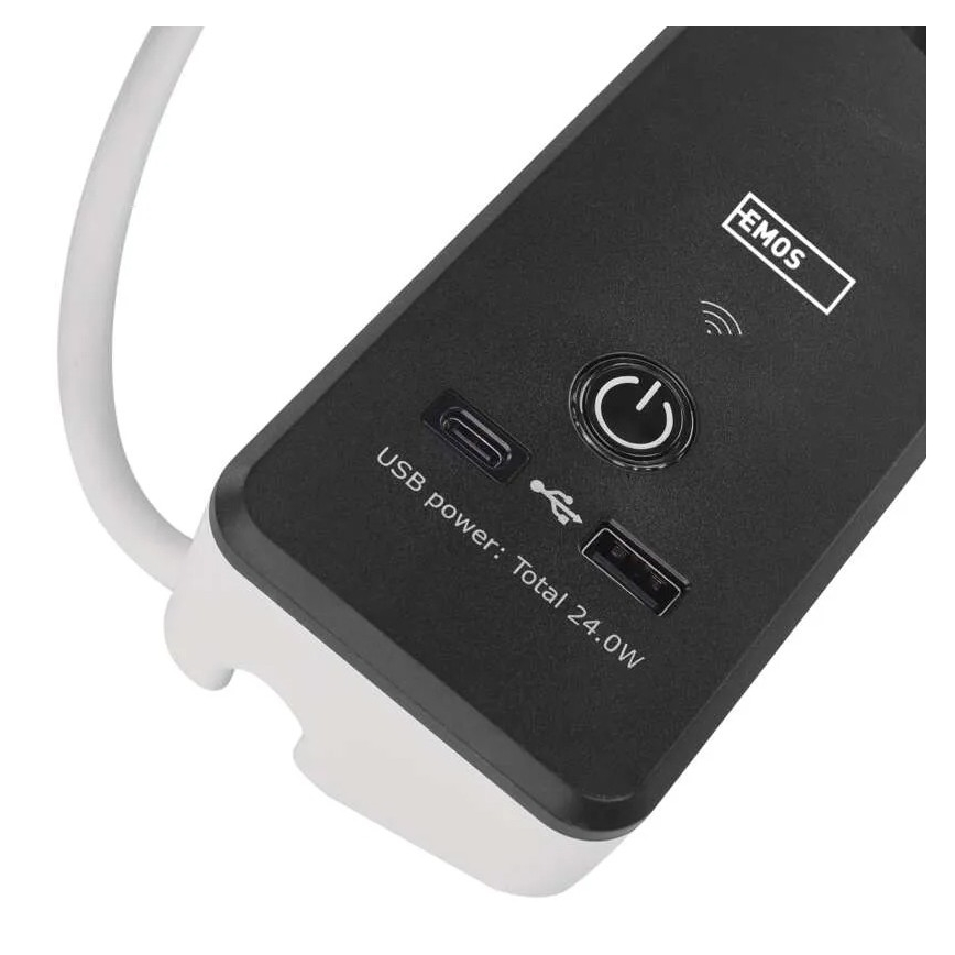Slimme verlengkabel met schakelaar GoSmart 4Z + 1x USB-A + 1x USB-C 2 m Wi-Fi Tuya