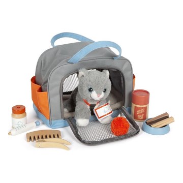 Small Foot - Chat en peluche avec kit d'entretien