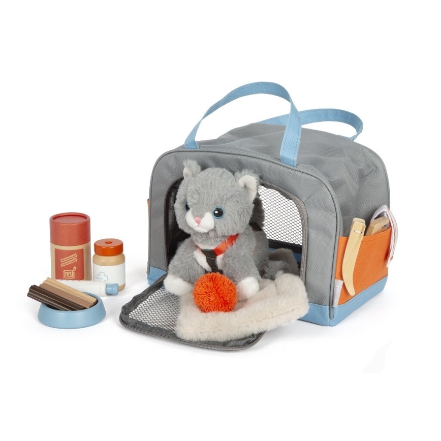 Small Foot - Chat en peluche avec kit d'entretien