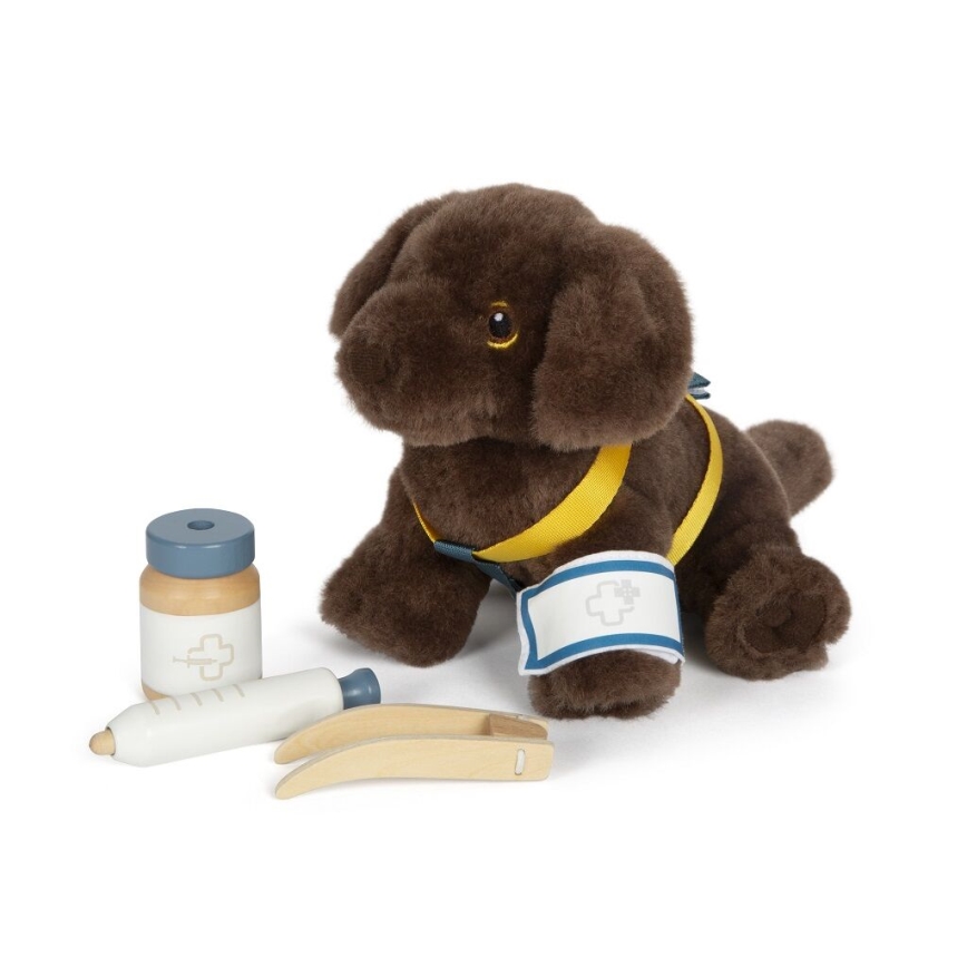Small Foot - Chien en peluche avec kit d'entretien