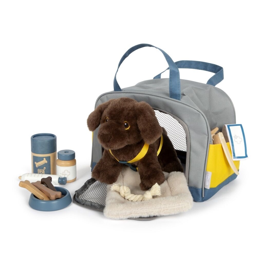 Small Foot - Chien en peluche avec kit d'entretien