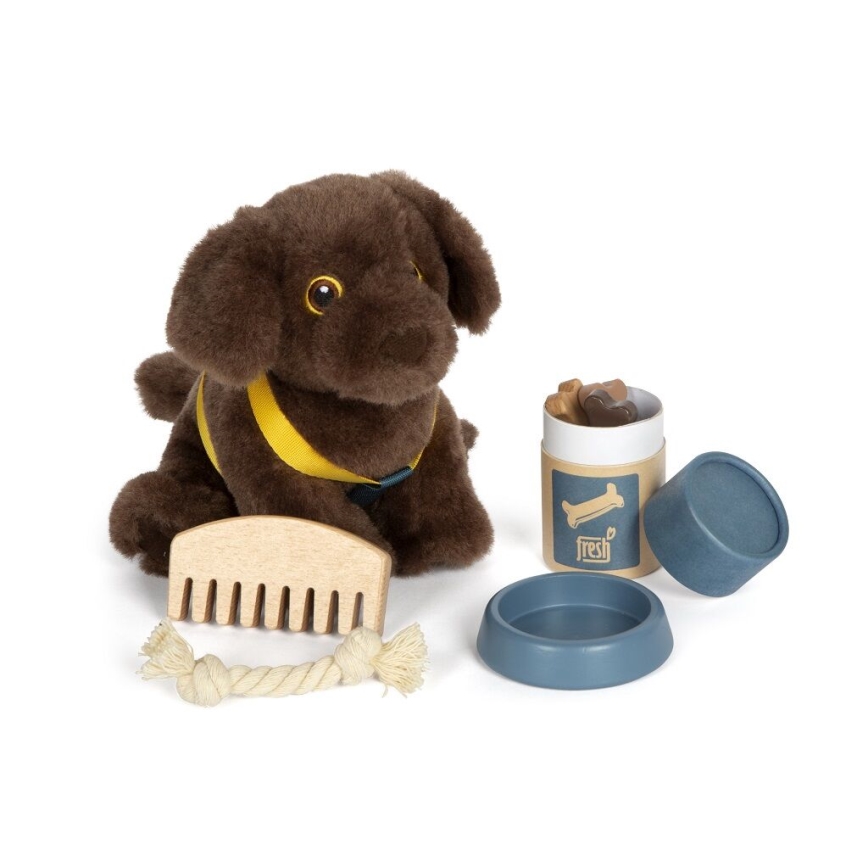 Small Foot - Chien en peluche avec kit d'entretien