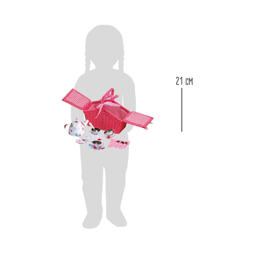 Small Foot - Picknickmand met servies roze