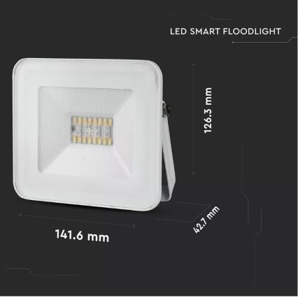 Smart projecteur LED RGB à intensité variable LED/20W/230V IP65 blanc