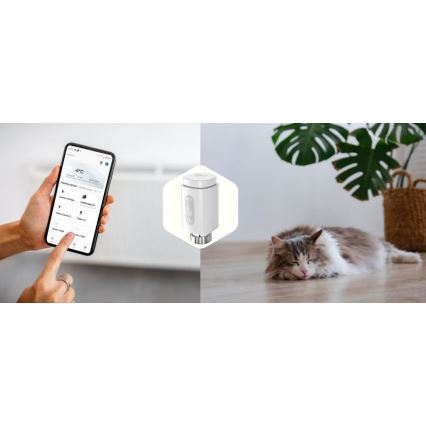 Smart thermostatische kop met LED scherm 2xAA/3V Zigbee