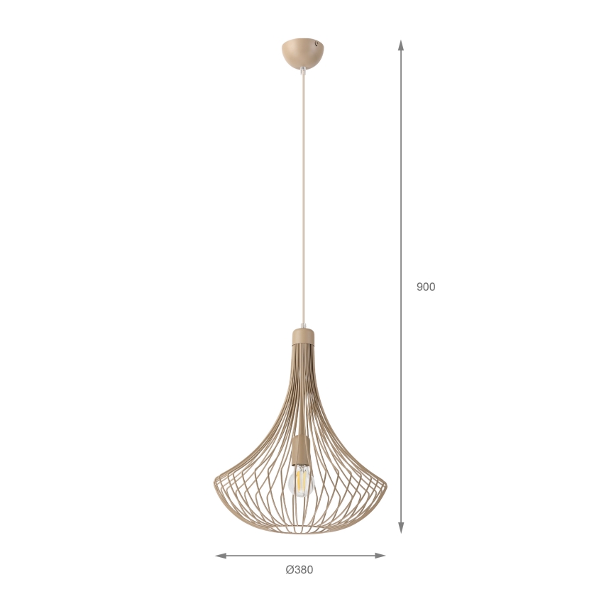 Snoerlamp BALERINA 1xE27/15W/230V beige