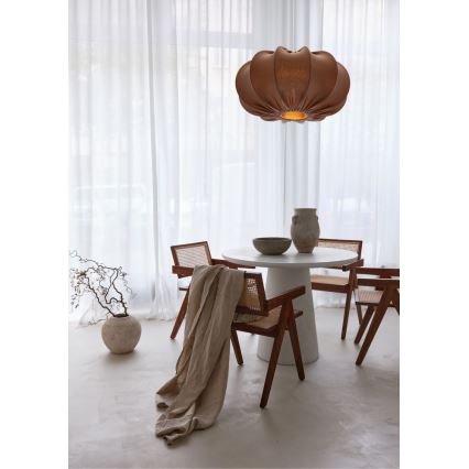 Snoerlamp CAFEE 1x E27/40W/230V Ø 52 cm bruin