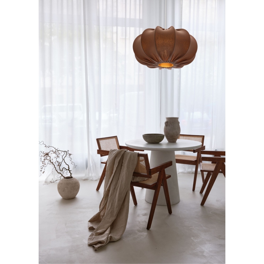 Snoerlamp CAFEE 1x E27/40W/230V Ø 52 cm bruin