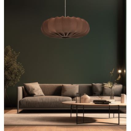 Snoerlamp CAFEE 1x E27/40W/230V Ø 52 cm bruin