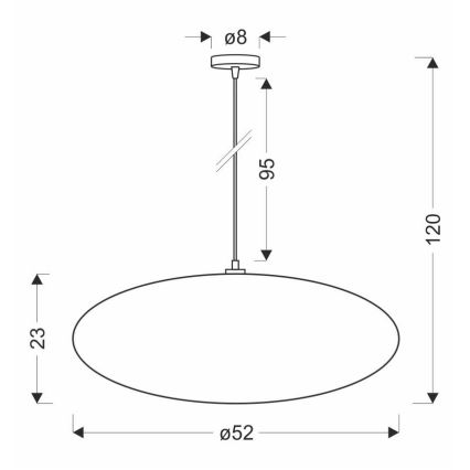 Snoerlamp CAFEE 1x E27/40W/230V Ø 52 cm bruin
