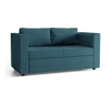 Sofa deux places pliable et rembourré avec accoudoirs LAYLA bleu
