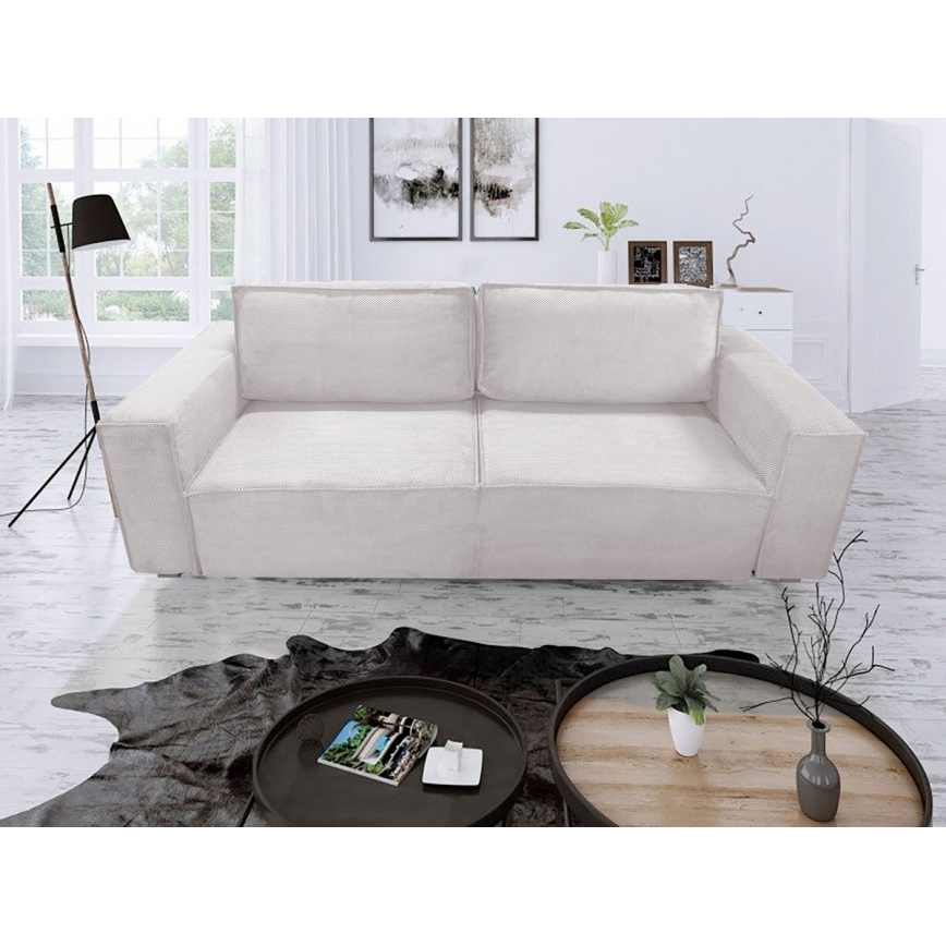 Sofa pliable avec un espace de stockage RONDA beige
