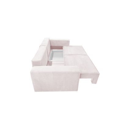 Sofa pliable avec un espace de stockage RONDA beige