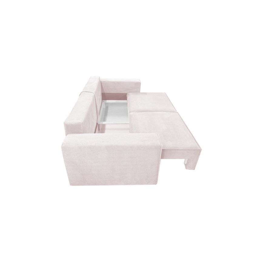 Sofa pliable avec un espace de stockage RONDA beige
