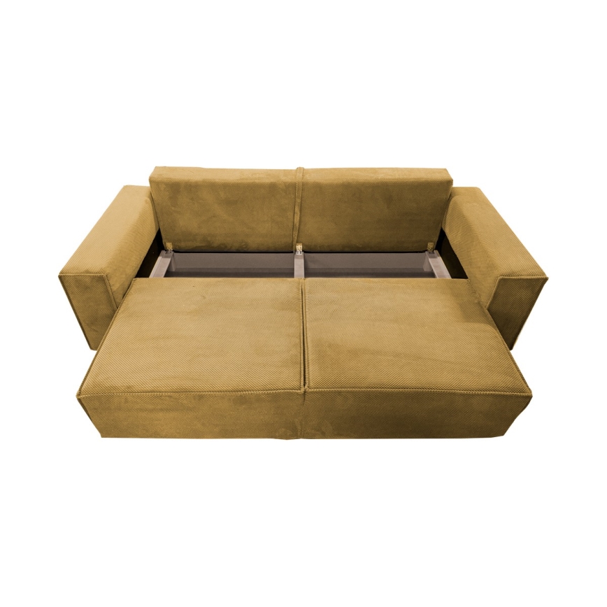 Sofa pliable avec un espace de stockage RONDA orange