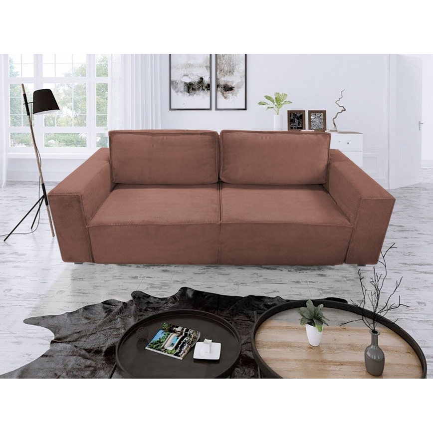 Sofa pliable avec un espace de stockage RONDA rouge