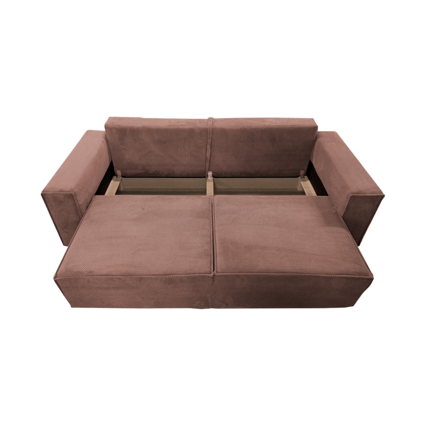Sofa pliable avec un espace de stockage RONDA rouge