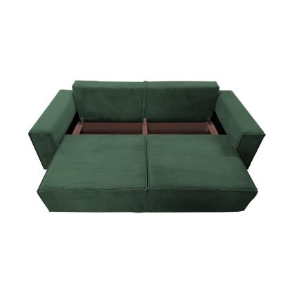 Sofa pliable avec un espace de stockage RONDA vert