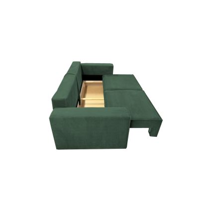 Sofa pliable avec un espace de stockage RONDA vert
