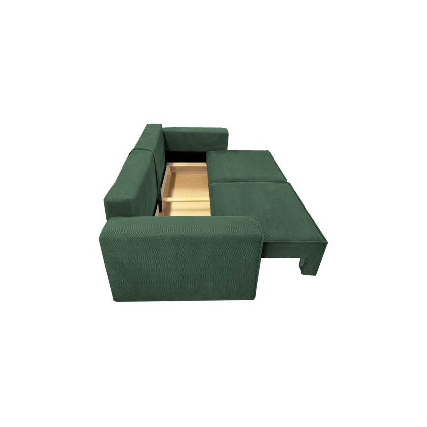 Sofa pliable avec un espace de stockage RONDA vert