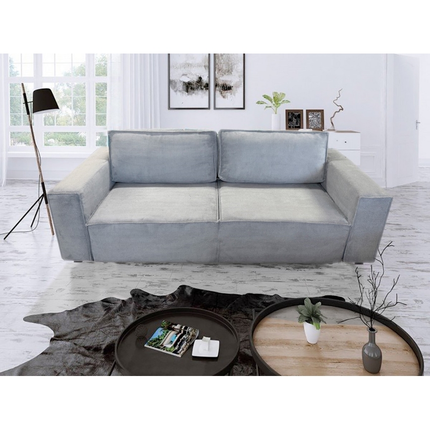 Sofa trois places pliable avec espace de rangement RONDA gris