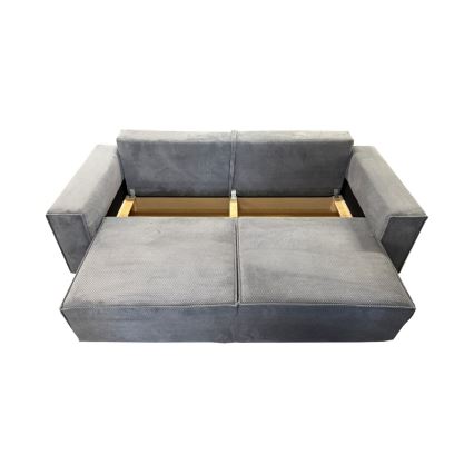 Sofa trois places pliable avec espace de rangement RONDA gris
