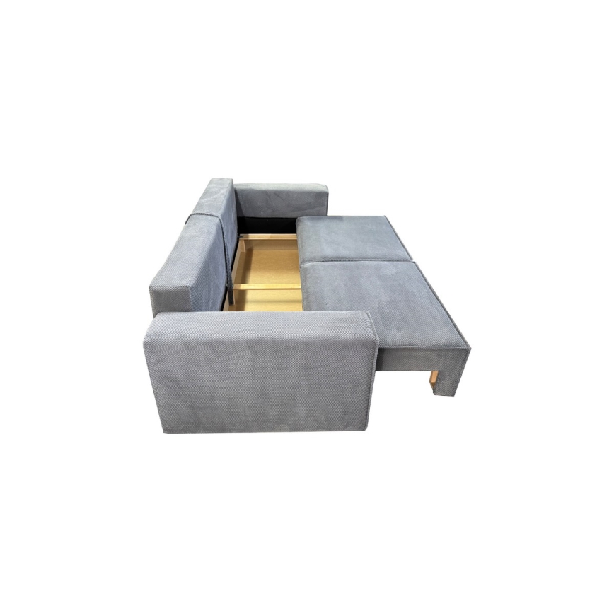 Sofa trois places pliable avec espace de rangement RONDA gris