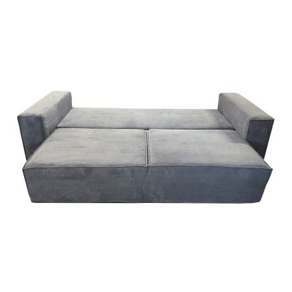 Sofa trois places pliable avec espace de rangement RONDA gris