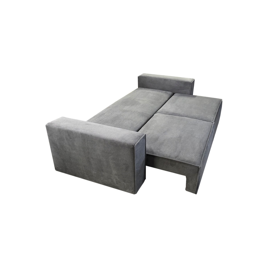 Sofa trois places pliable avec espace de rangement RONDA gris