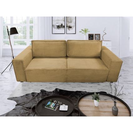 Sofa trois places pliable avec espace de rangement RONDA orange