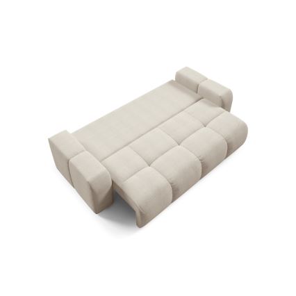 Sofa trois places pliable et rembourré avec un espace de stockage ALMADA beige