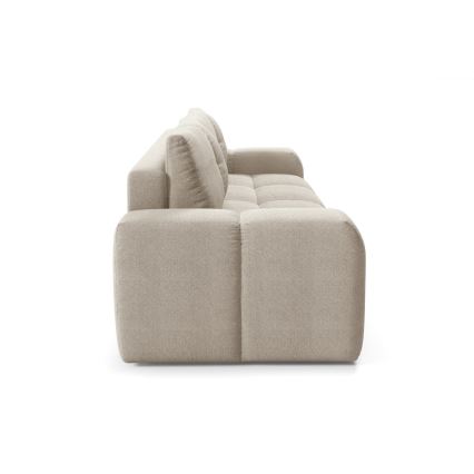 Sofa trois places pliable et rembourré avec un espace de stockage ALMADA beige