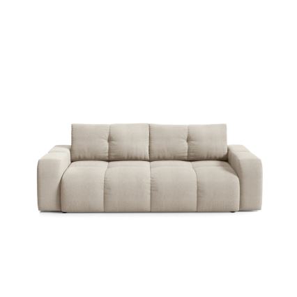 Sofa trois places pliable et rembourré avec un espace de stockage ALMADA beige