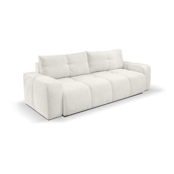 Sofa trois places pliable et rembourré avec un espace de stockage ALMADA beige