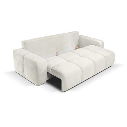 Sofa trois places pliable et rembourré avec un espace de stockage ALMADA beige