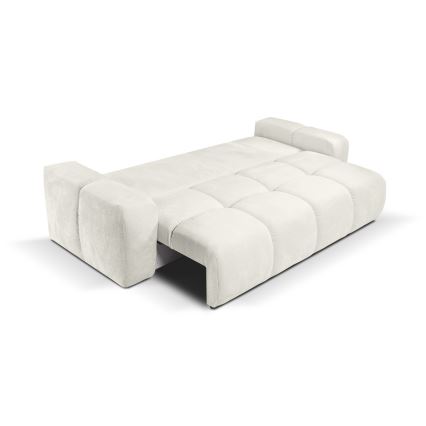 Sofa trois places pliable et rembourré avec un espace de stockage ALMADA beige