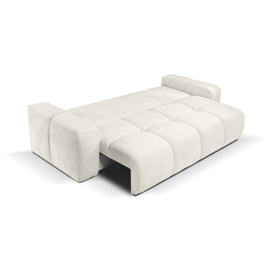 Sofa trois places pliable et rembourré avec un espace de stockage ALMADA beige