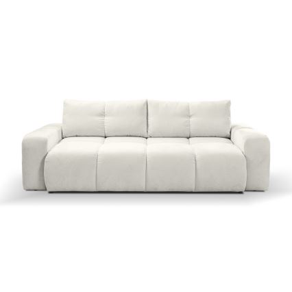 Sofa trois places pliable et rembourré avec un espace de stockage ALMADA beige