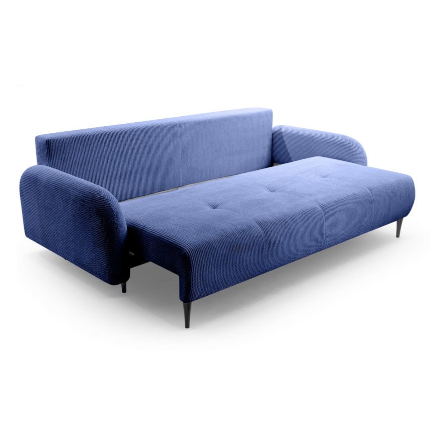 Sofa trois places pliable et rembourré CLOUDY bleu