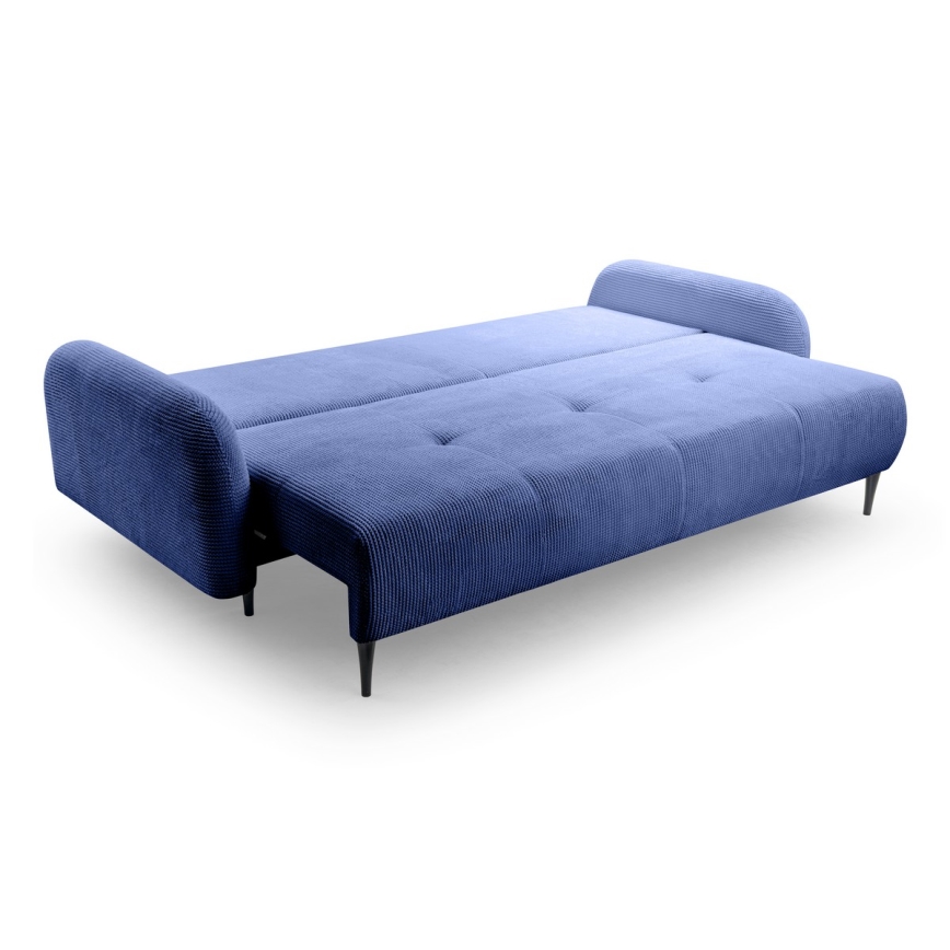 Sofa trois places pliable et rembourré CLOUDY bleu