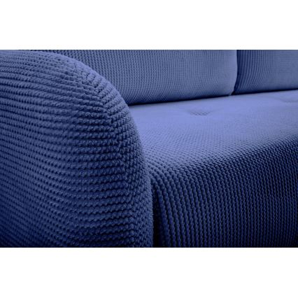 Sofa trois places pliable et rembourré CLOUDY bleu