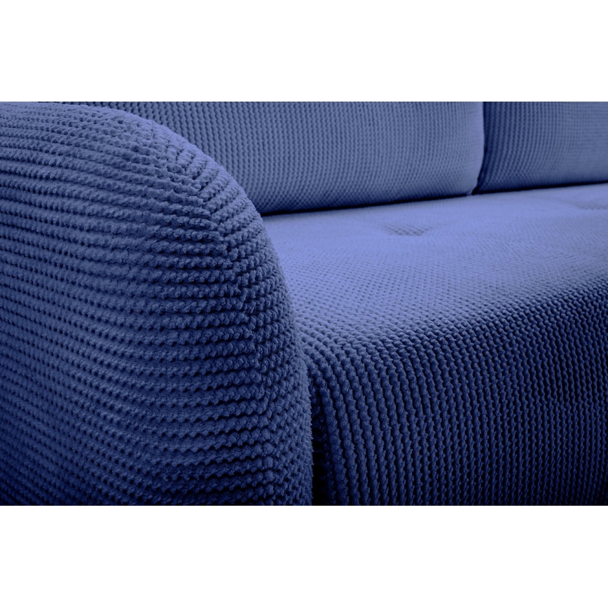 Sofa trois places pliable et rembourré CLOUDY bleu