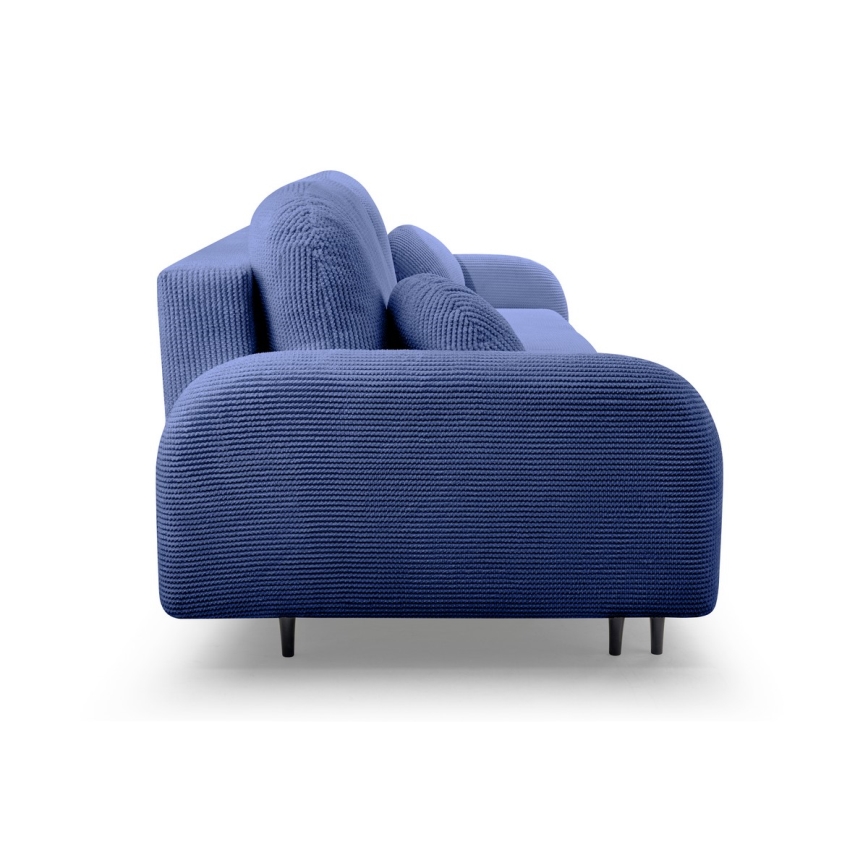 Sofa trois places pliable et rembourré CLOUDY bleu