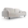 Sofa trois places pliable et rembourré CLOUDY crème
