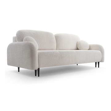 Sofa trois places pliable et rembourré CLOUDY crème