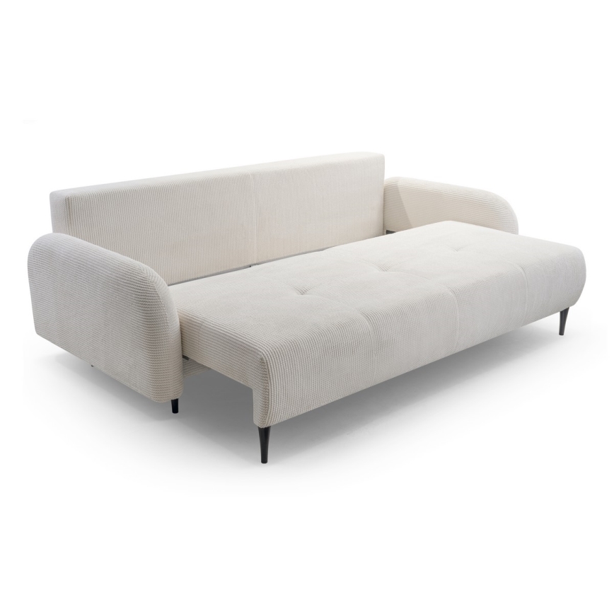 Sofa trois places pliable et rembourré CLOUDY crème