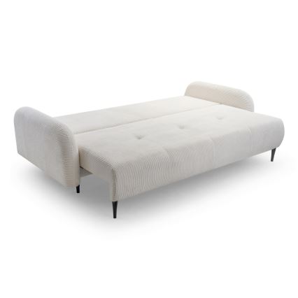 Sofa trois places pliable et rembourré CLOUDY crème