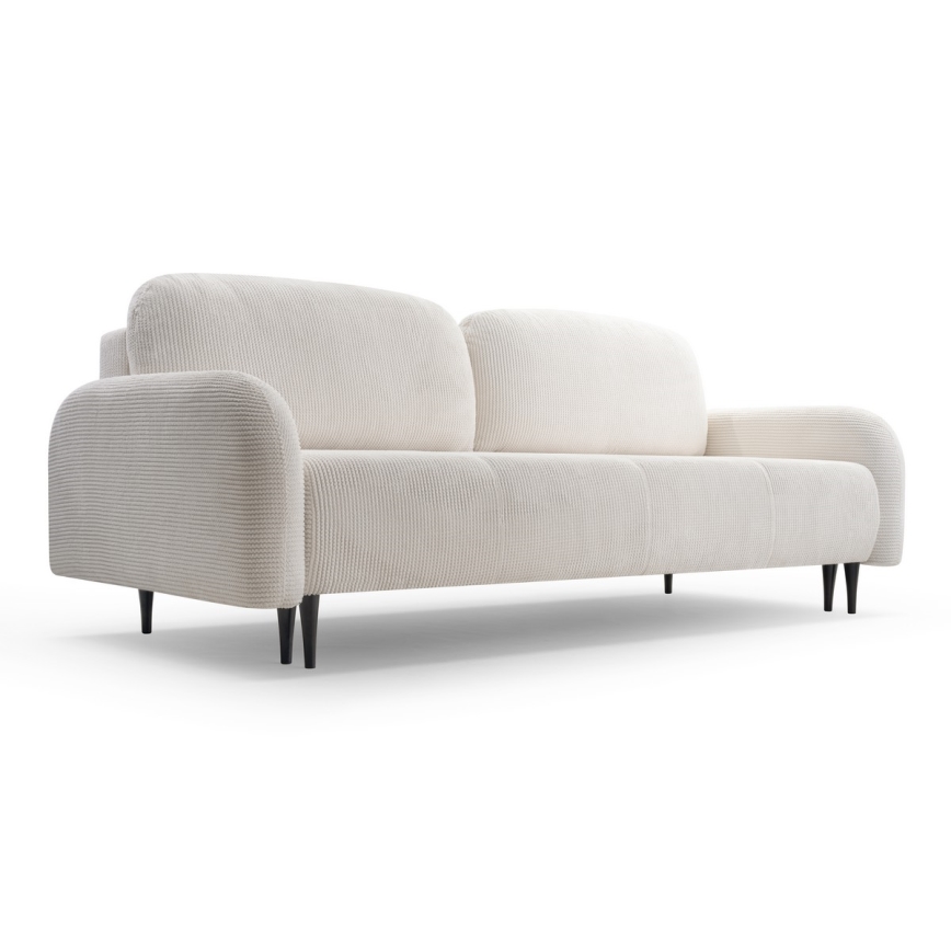 Sofa trois places pliable et rembourré CLOUDY crème